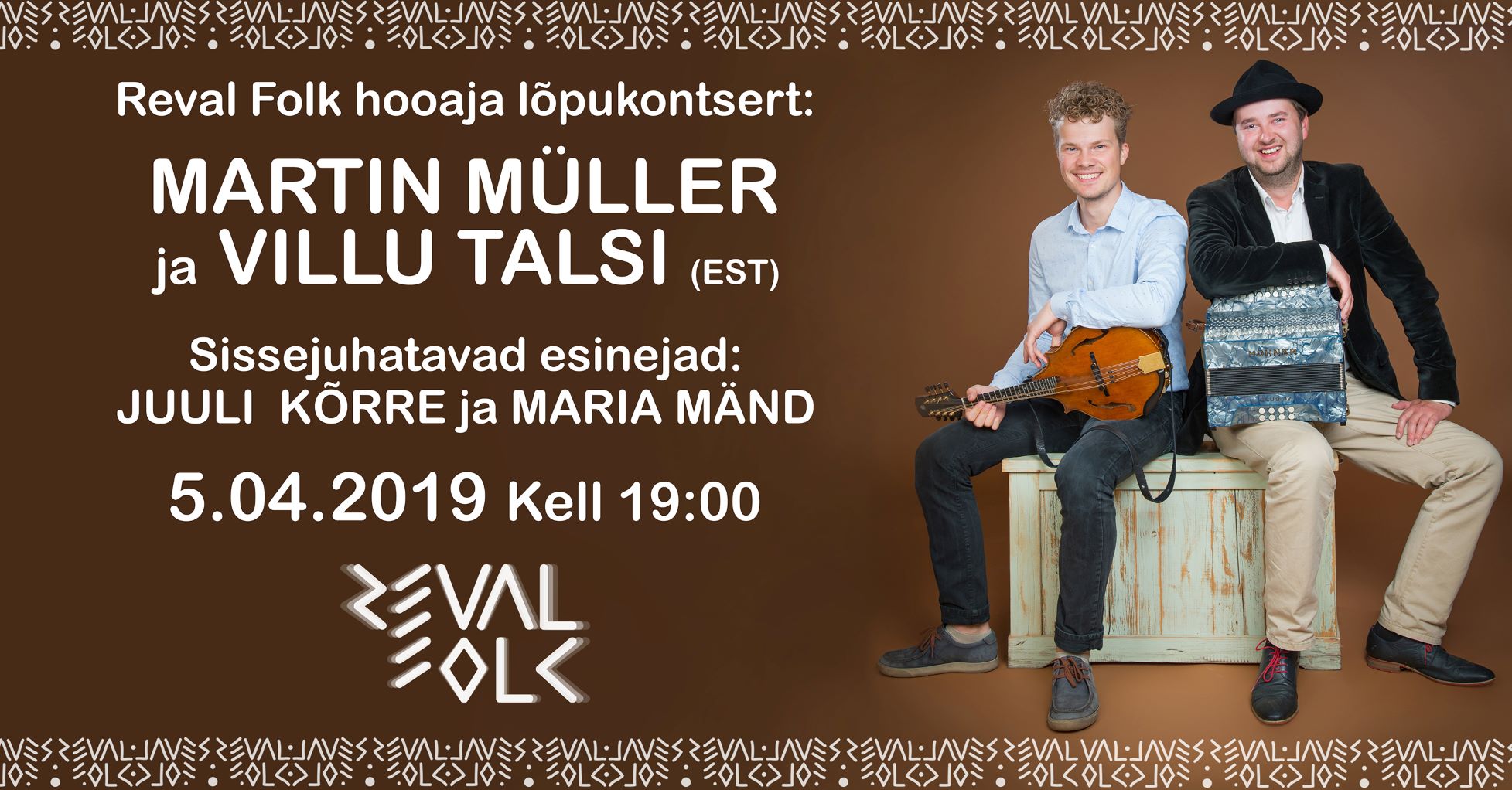 Reval Folgi hooaja lõpukontsert toob lavale Martini ja Villu, Juuli ja Maria
