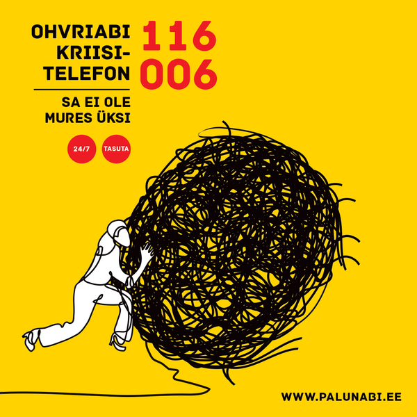 Ohvriabi kriisitelefon 116 006: tasuta ja kolmes keeles