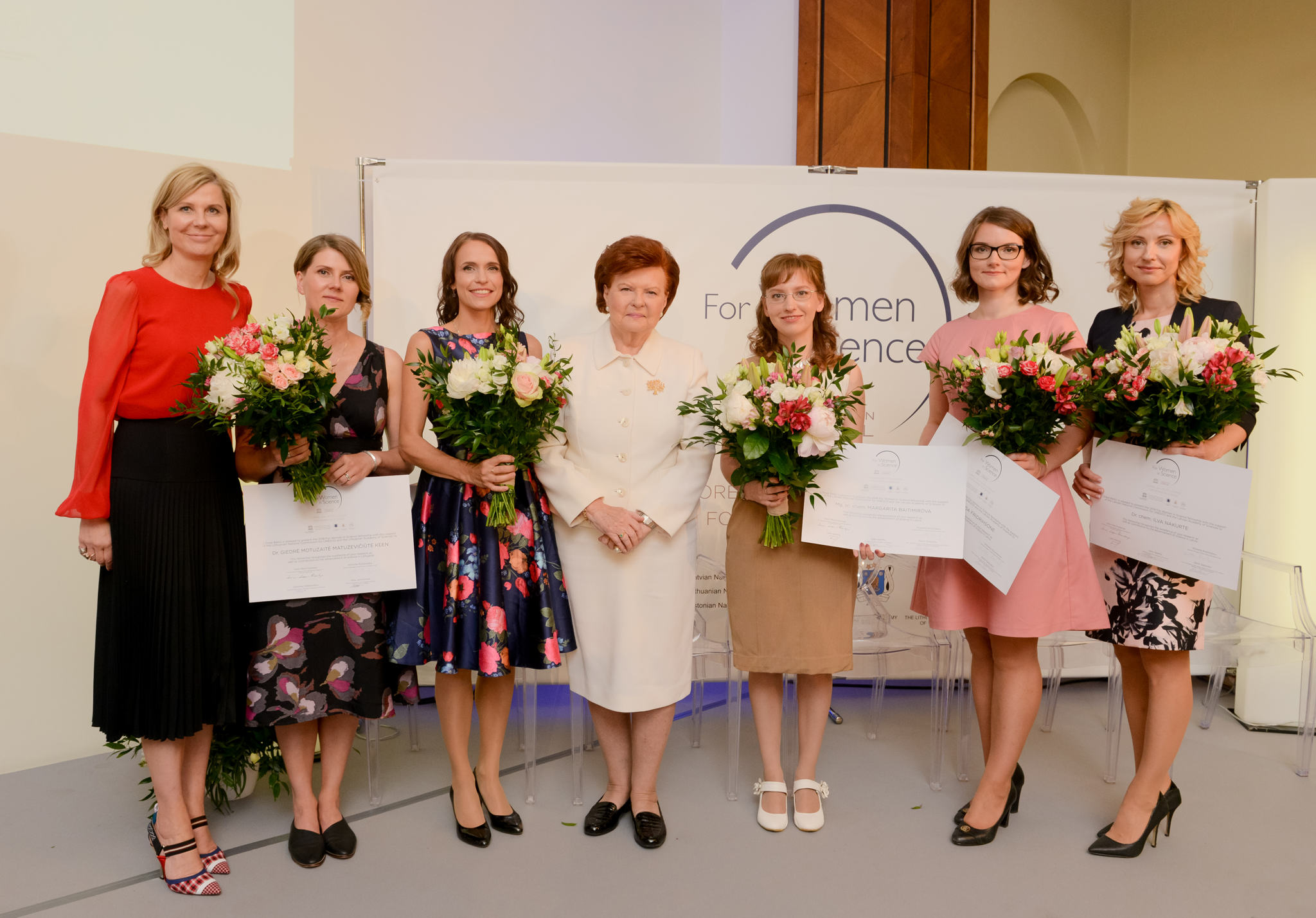 L’Oréali Baltikumi stipendiumiprogrammi Naised teadues tseremoonia Riias, 2018. Foto Janis Salins 