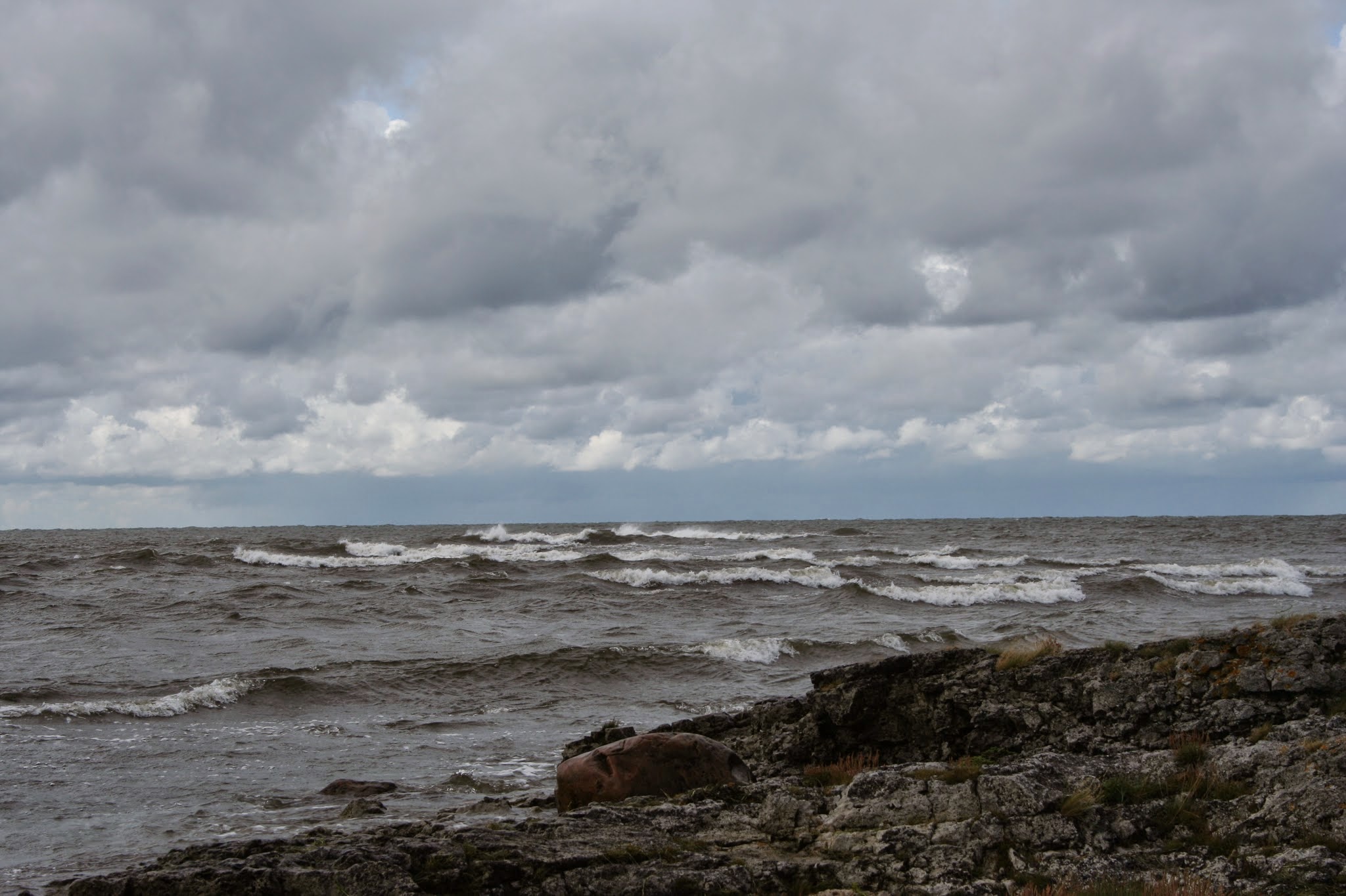 Rannajoont ilmestavad omapärased kaljukaldad. Foto: Pille Tammur